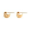 Half circle huggie earrings in gold